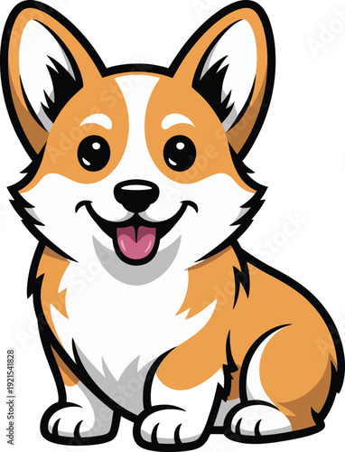 Cute cartoon a illustrator vector Welsh Corgi