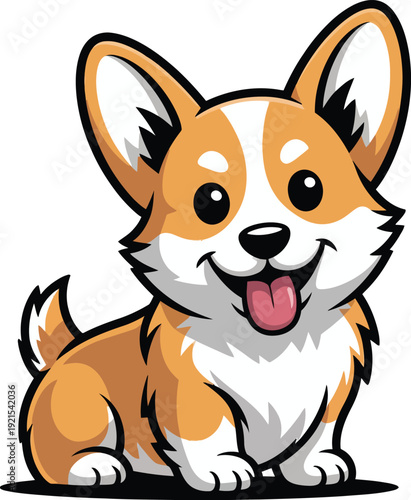 Cute cartoon a illustrator vector Welsh Corgi