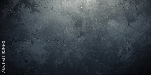 Dark aged grunge metal texture with a dirty black stone pattern and rough vintage concrete surface design for a blank antique backdrop