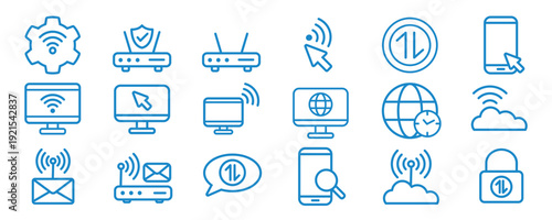 UI UX Internet Icons Set for Web and App Interface