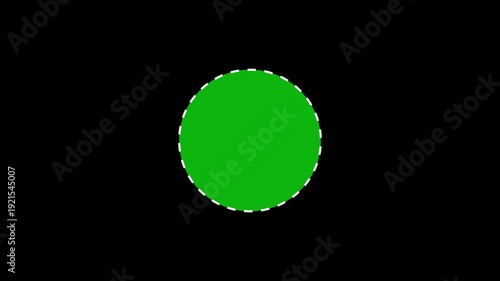 Dotted line circle frame animation on background. Rectangular doodle scribble element motion graphic on background.