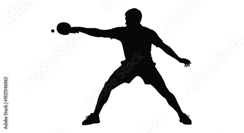 Silhouette of a handball player in the midst of throwing the ball