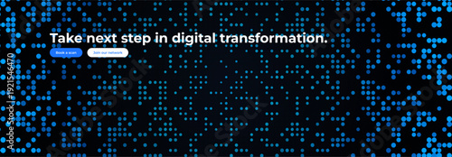 Dots Geometric Pattern Background Texture for Digital Art, Data Science, AI Tech, Medical, Fintech, Biotech Graphic Design Forum Conference BG. Modern Halftone Circle Gradient. Vector Illustration