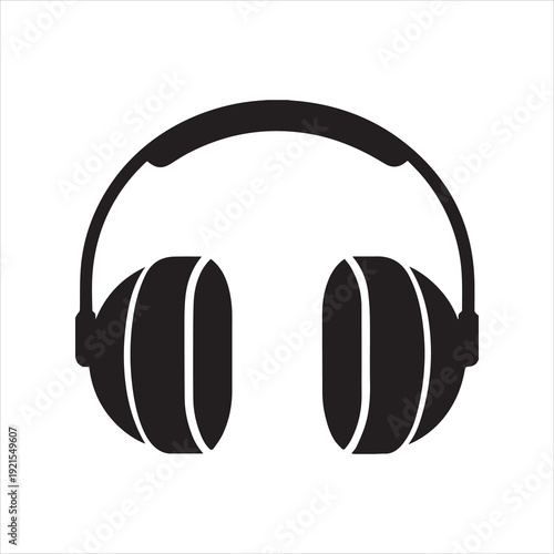 Ear Protection Earmuffs Silhouette Vector Illustration