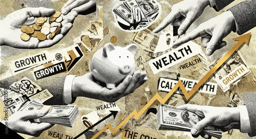 financial growth concept, wealth accumulation, investment strategy