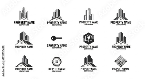 Real Estate Logo Collection Property Business Icons.