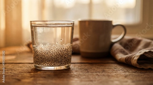 A refreshing glass of chia ...