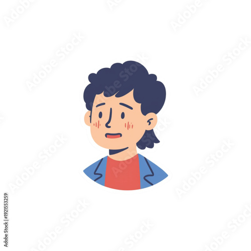 Blushing woman with surprised expression