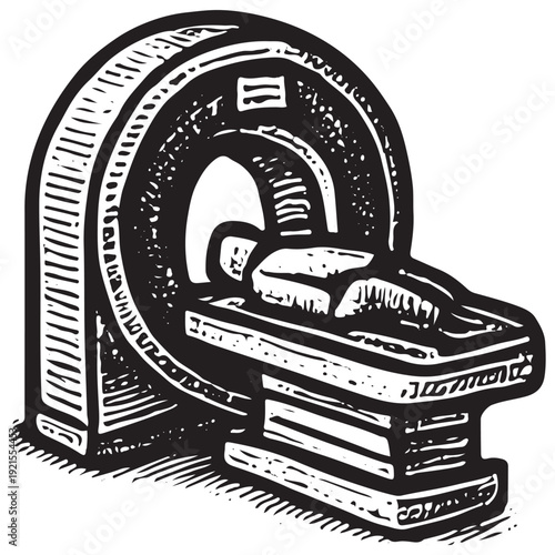 MRI Scanner Patient Diagnostic Machine Icon