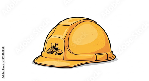 Yellow Hard Hat Safety Helmet.
