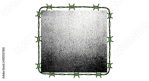 barbed wire frame, abstract background, grunge texture