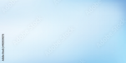 Abstract light blue halftone dots pattern on soft white gradient background eps10