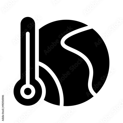 global warming glyph icon