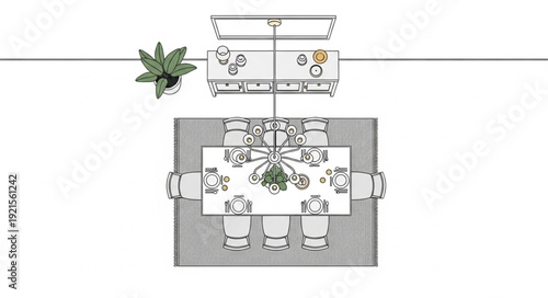 Architectural Floor Plan Design Illustration.