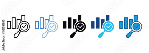 Benchmark Icon Set Multiple Style Of