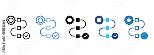 Workflow Icon Set Multiple Style Of