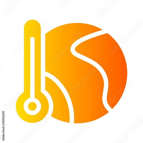 global warming gradient icon
