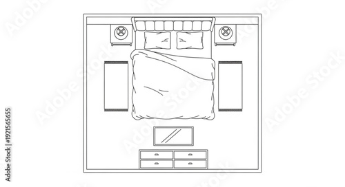 Black and White Floor Plan Design.