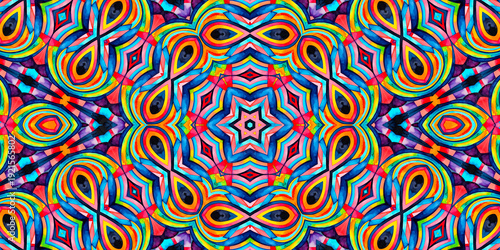 Bright background with colorful abstract pattern