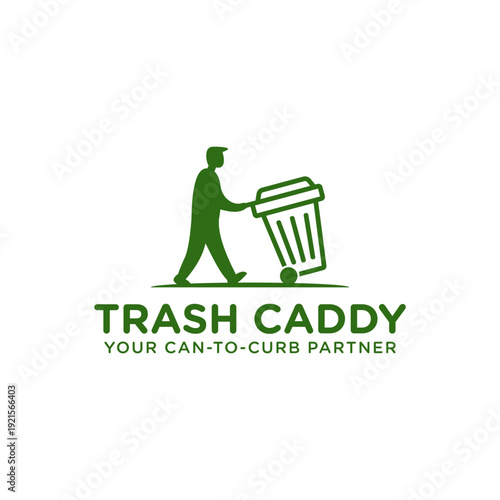 Trash Caddy Logo Design for Waste Management Services.