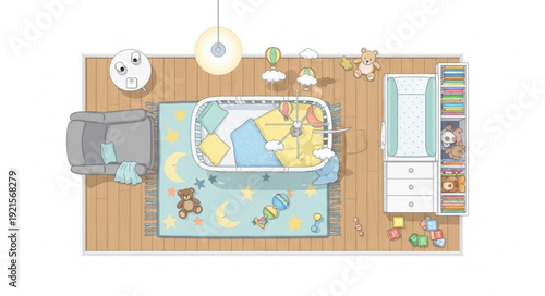 Childrens Room Interior Design Layout.