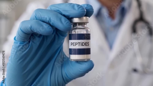 doctor holding peptide vial therapy for longevity and biohacking
