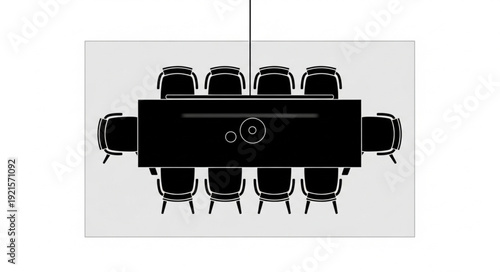 Conference Table with Eight Chairs.