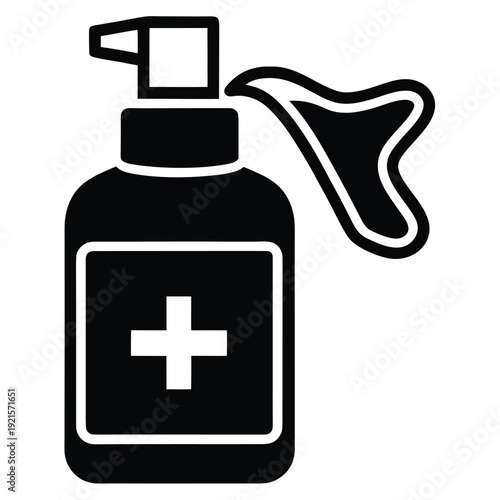 Disinfectant wipes icon on white background vector illustration silhouette