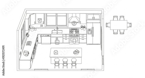Detailed Architectural Floor Plan Diagram.