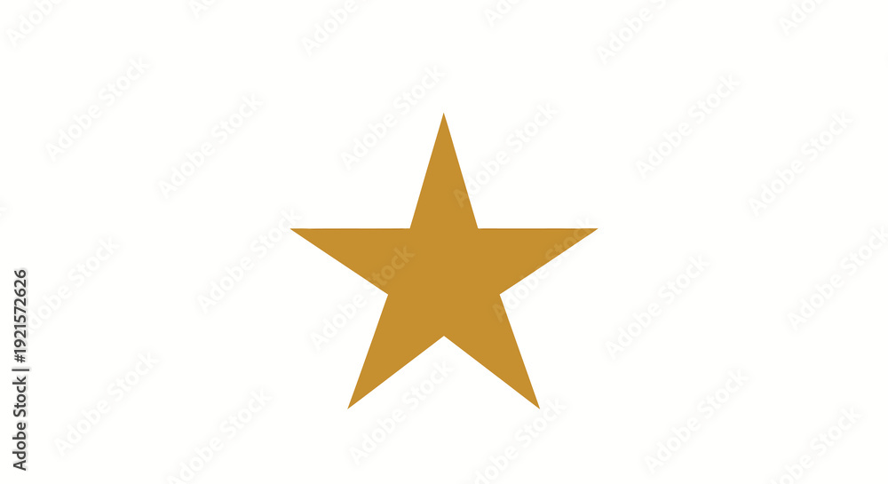 Fototapeta premium A golden star on a white background