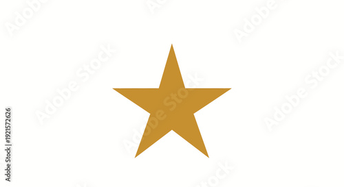 A golden star on a white background