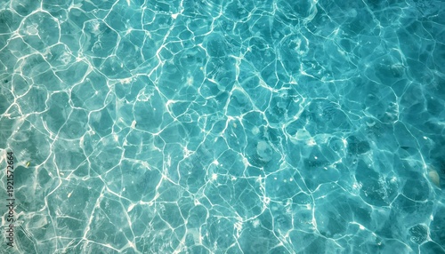 Top View of Shallow Tropical Ocean with Clear Turquoise Water Pattern