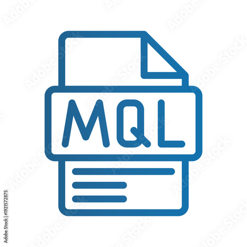 MQL Gradient Color Icon Gradient marketing icon representing marketing qualified leads and potential customer identification.