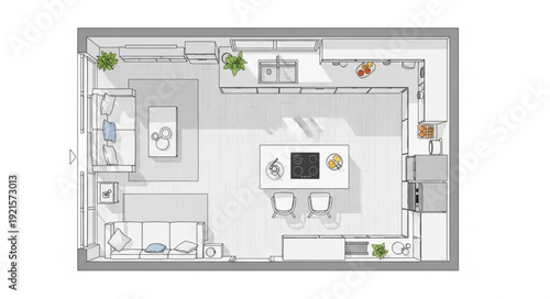 Detailed Architectural Floor Plan Design.