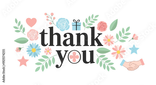 Heartfelt appreciation illustrated with delightful pastel florals and meaningful symbols of connection