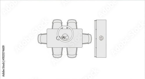 Detailed Black and White Door Handle.