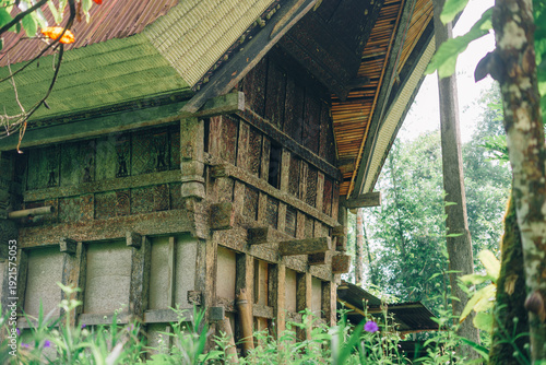 Historic Wooden Tongkonan Structure in Toraja Village, South Sulawesi, Indonesia