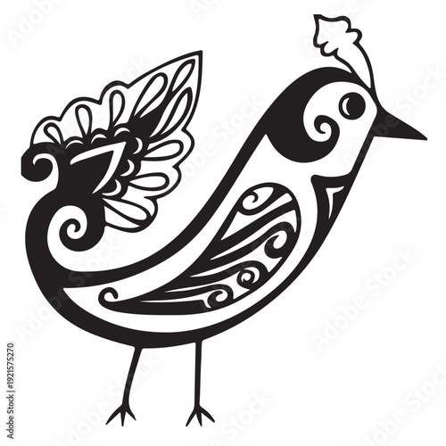 vector illustration of an abstract bird