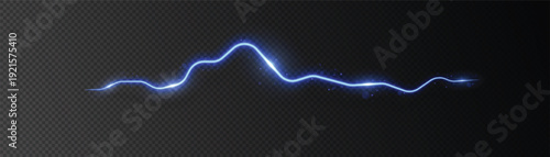 Electric blue waveform on dark background