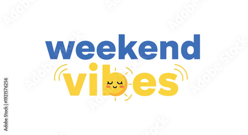 Capturing the serene and joyful essence of a relaxed weekend with cheerful vibes and a delightful sunny disposition illustration perfect for