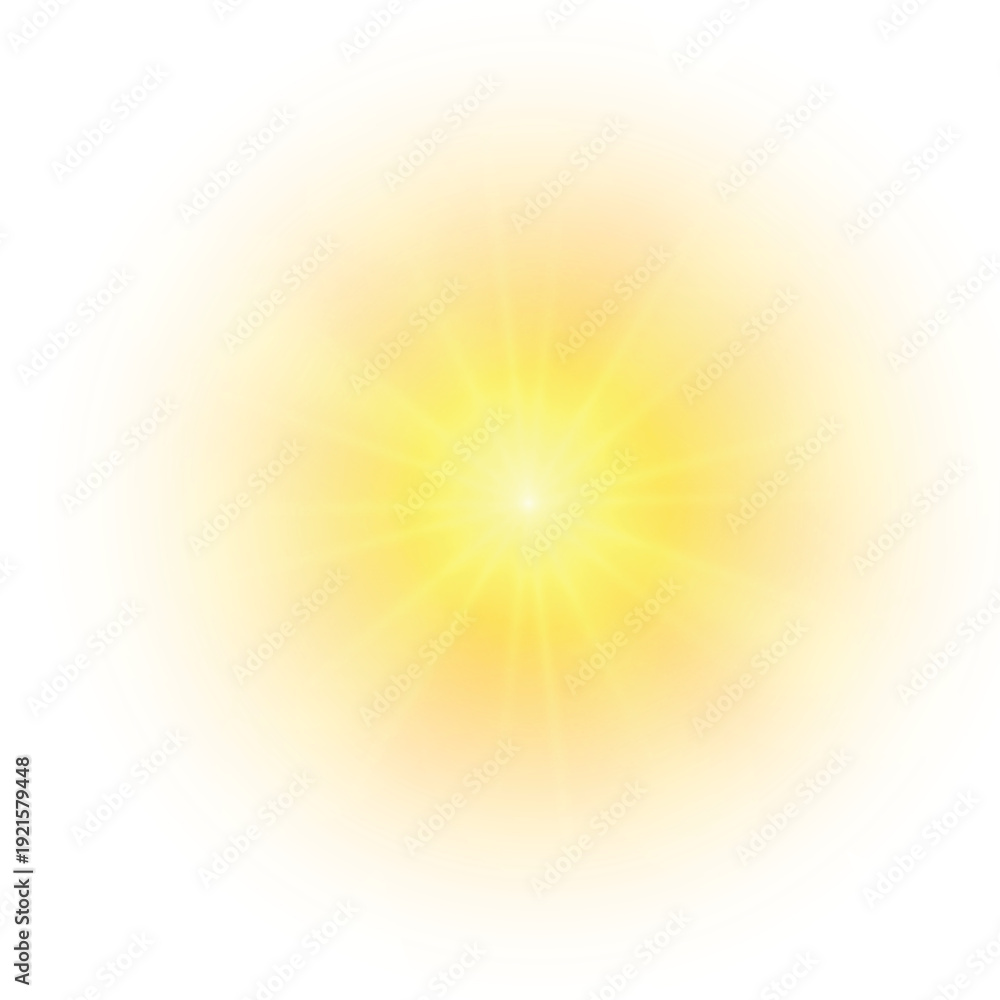 Obraz premium A bright yellow pixelated light on a white background