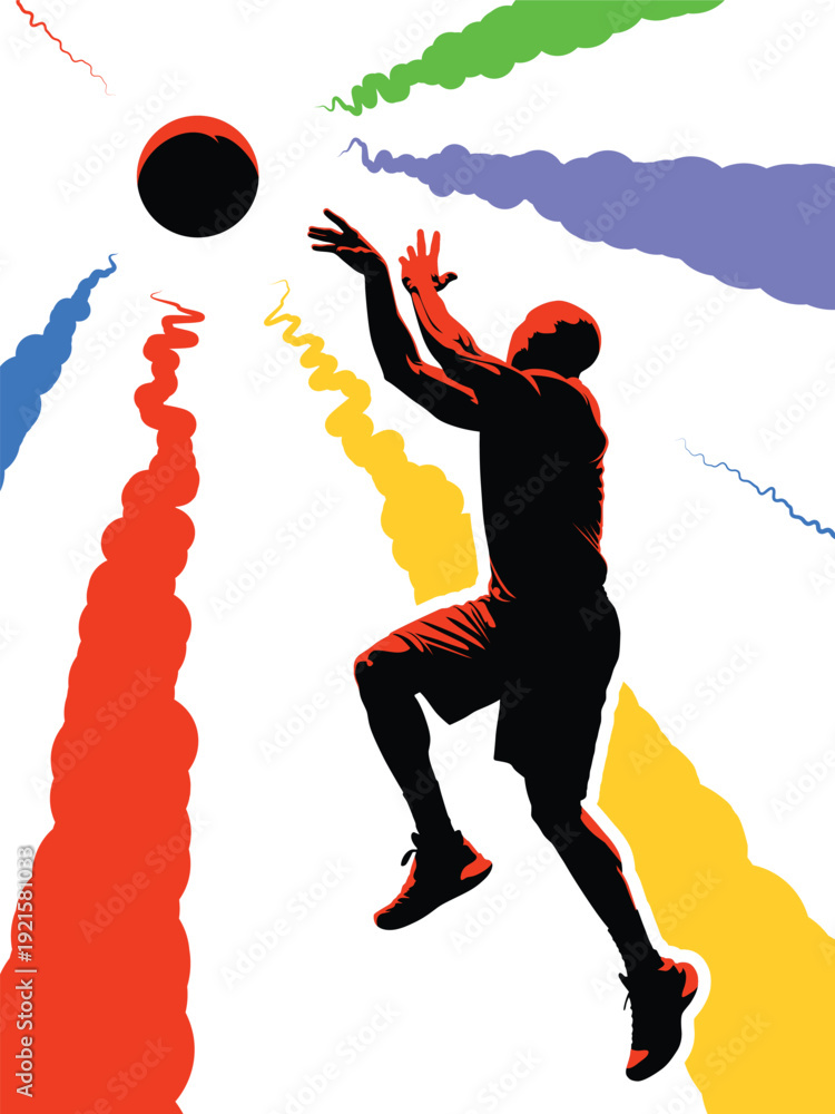 Fototapeta premium basketball jump shot the legend