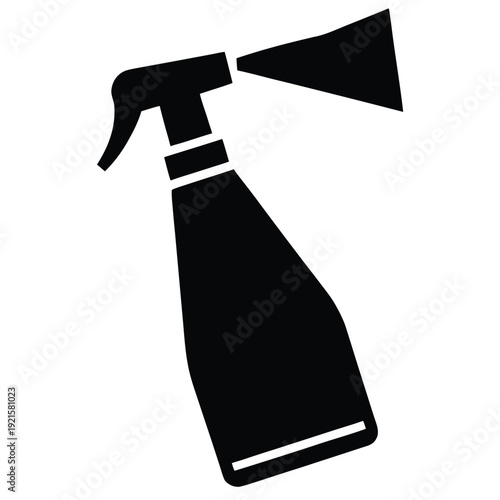 Spray bottle icon on white background silhouette
