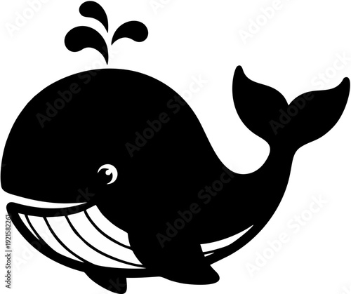 ector illustration of a whale...