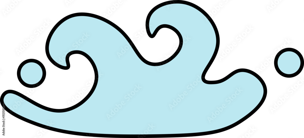 Fototapeta premium Illustration of Blue Water Splashes vector shape