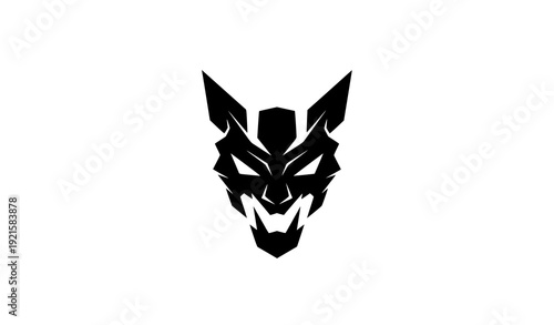 Abstract beast head logo icon vector design