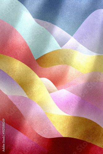 Abstract Waves of Colorful Textures Creating a Harmonious and Dreamy Landscape