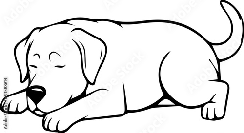 Labrador Retriever dog pet illustration