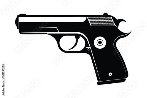 makarov pm silhouette line art vector illustration