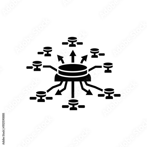 Drone Swarm Flying in Formation Together.